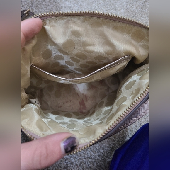 Kate Spade New York Barbiecore Blush Pink Metallic Crossbody Bag Purse - Picture 4 of 5